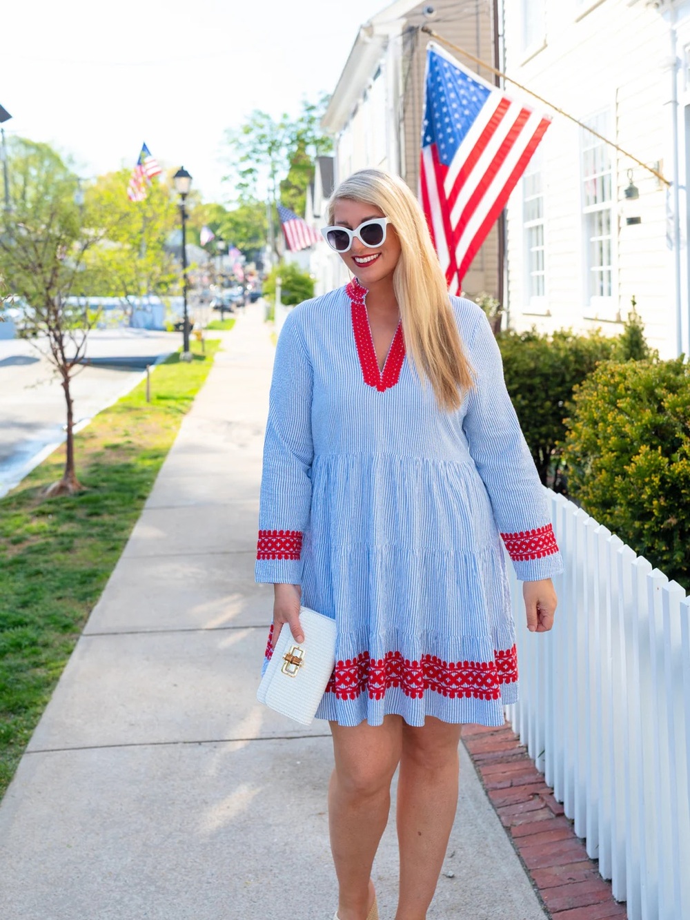 NEW Sail to Sable The Chatham Seersucker Fit & Flare Dress - Picture 2 of 13